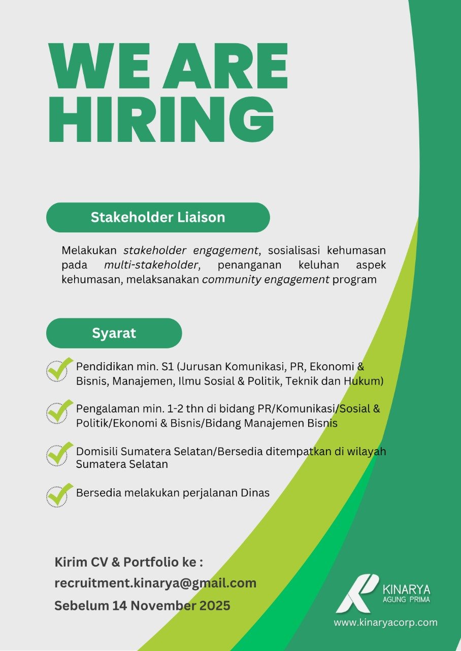 Lowongan Stakeholder Liaison